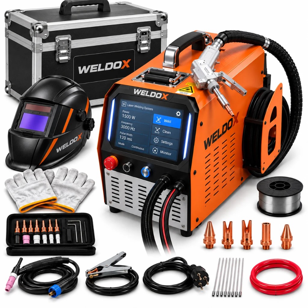 Kit completo Weldox saldatrice 8 in 1 con torce e accessori